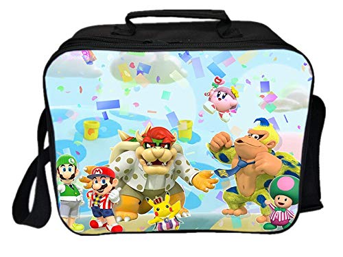 FENGHU Mochila de Dibujos Mario Bolsa de Almuerzo Super Mario Hermosa Caja de Almuerzo portátil de Viaje Estudiantes Hombres Mujeres niños niñas contenedor de Aislamiento más Fresco FENGHU Mochila de Dibujos Mario Bolsa de Almuerzo Super Mario Hermosa Caja de Almuerzo portátil de Viaje Estudiantes Hombres Mujeres niños niñas contenedor de Aislamiento más Fresco