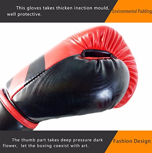 FENGSHUAI Guantes de Boxeo Taekwondo Masculino y Femenino Muay Thai Gym Sandbag Fitness-One Size,Rojo FENGSHUAI Guantes de Boxeo Taekwondo Masculino y Femenino Muay Thai Gym Sandbag Fitness-One Size,Rojo