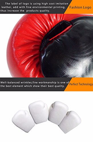 FENGSHUAI Guantes de Boxeo Taekwondo Masculino y Femenino Muay Thai Gym Sandbag Fitness-One Size,Rojo FENGSHUAI Guantes de Boxeo Taekwondo Masculino y Femenino Muay Thai Gym Sandbag Fitness-One Size,Rojo