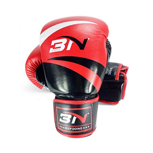 FENGSHUAI Guantes de Boxeo Taekwondo Masculino y Femenino Muay Thai Gym Sandbag Fitness-One Size,Rojo