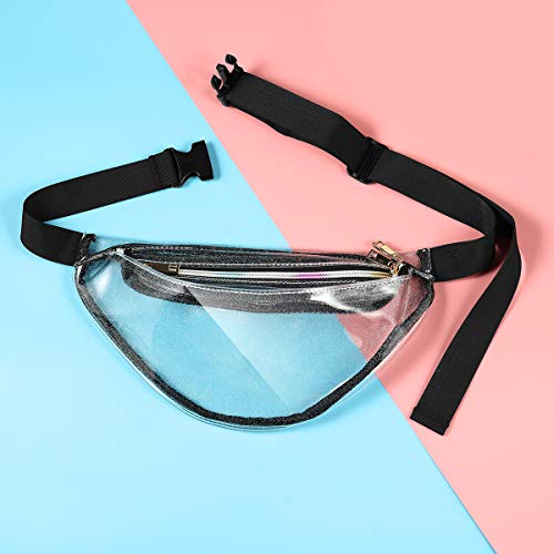 FENICAL Bolso de cintura transparente con cintura ejecutiva Riñonera de cintura con cinturón Fanny (Gypsophila Symphony sin tela interior)