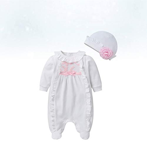 FENICAL ropa de manga larga gorro trajes ropa de escalada mono casual para bebé recién nacido (blanco 73cm) FENICAL ropa de manga larga gorro trajes ropa de escalada mono casual para bebé recién nacido (blanco 73cm)