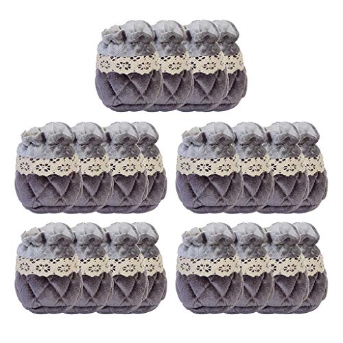 Fenteer 10 Pares De Muebles Elásticos Pies Protectores Manga Gris Silla Calcetines Botines, Gris (20 Piezas)