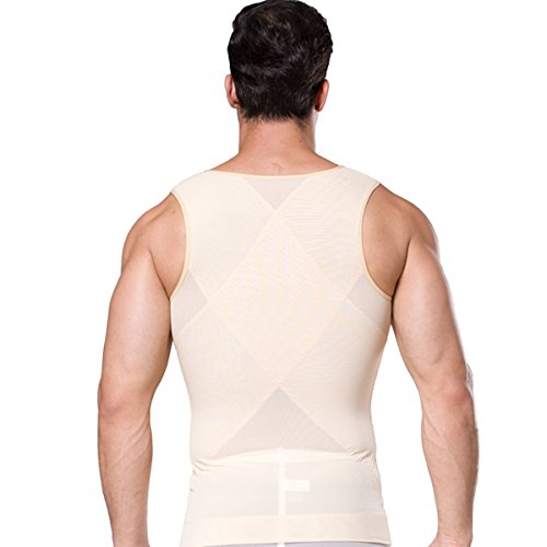 FEOYA - Chaleco Interior con Faja Abdominal Reductora para Hombre Suave Transpirable Quemagrasas Apto para Boda Fiesta Body Shaper for Man - Color de Piel - L FEOYA - Chaleco Interior con Faja Abdominal Reductora para Hombre Suave Transpirable Quemagrasas Apto para Boda Fiesta Body Shaper for Man - Color de Piel - L