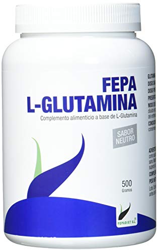 FEPA L-GLUTAMINA Sabor Neutro 500gr, Estándar, Único FEPA L-GLUTAMINA Sabor Neutro 500gr, Estándar, Único