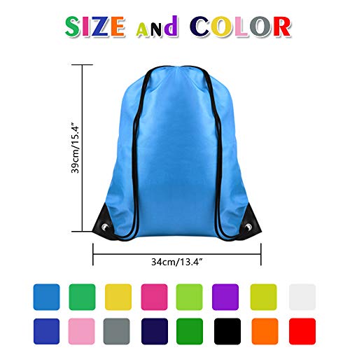 FEPITO 22pcs Bolsa Mochila Cordones Cadena Mochila Bolsa de Asas a Granel Bolsa de Cincha Bolsas Deportivas para Gimnasio Viajar (16Colors) FEPITO 22pcs Bolsa Mochila Cordones Cadena Mochila Bolsa de Asas a Granel Bolsa de Cincha Bolsas Deportivas para Gimnasio Viajar (16Colors)