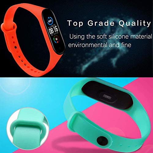 Ferilinso 15 Piezas Correas para Xiaomi Mi Band 5 + 4 Piezas Protector Pantalla, Silicona Pulsera de Recambio Brazalete Extensibles Reemplazo Compatible con Mi Band 5