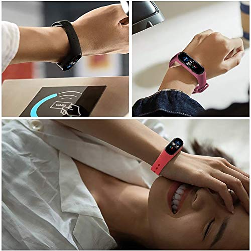 Ferilinso 15 Piezas Correas para Xiaomi Mi Band 5 + 4 Piezas Protector Pantalla, Silicona Pulsera de Recambio Brazalete Extensibles Reemplazo Compatible con Mi Band 5