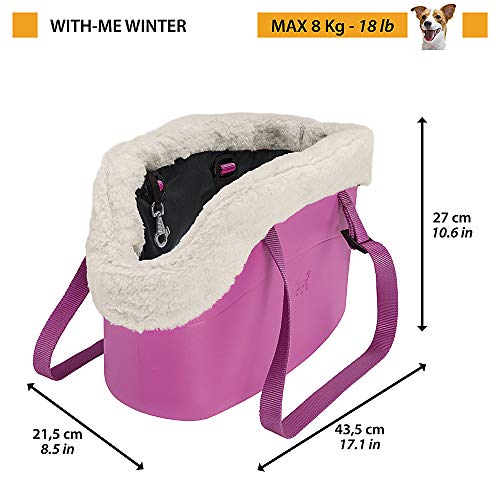 Ferplast Bolso para Perros with-ME Winter, EVA, Suave plástico de Goma con Revestimiento de ecopiel, Asas Regulables, Correa de Seguridad incluida, 21.5 x 43.5 x h 27 cm, Negro Ferplast Bolso para Perros with-ME Winter, EVA, Suave plástico de Goma con Revestimiento de ecopiel, Asas Regulables, Correa de Seguridad incluida, 21.5 x 43.5 x h 27 cm, Negro