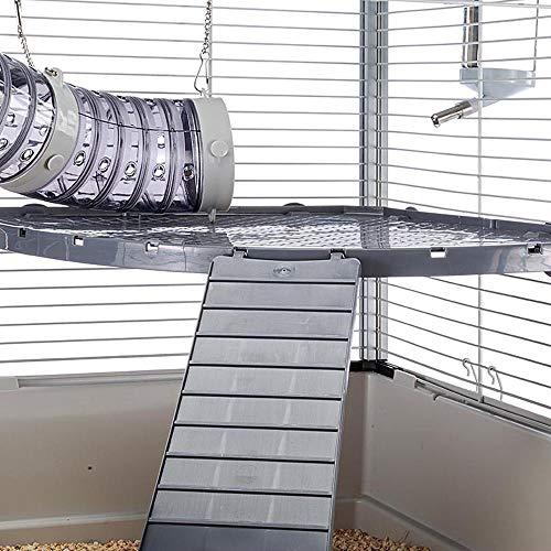 Ferplast Jaula Grande para Hurones FURET XL, Tres Niveles con Accesorios, Hamaca y Tubos para Hurones, Estructura de Alambre Pintado Gris con columnas y cubeta de plástico, 80 x 75 x h 86,5 cm Ferplast Jaula Grande para Hurones FURET XL, Tres Niveles con Accesorios, Hamaca y Tubos para Hurones, Estructura de Alambre Pintado Gris con columnas y cubeta de plástico, 80 x 75 x h 86,5 cm