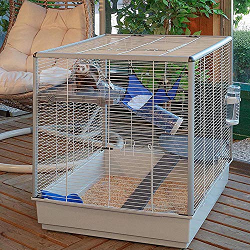 Ferplast Jaula Grande para Hurones FURET XL, Tres Niveles con Accesorios, Hamaca y Tubos para Hurones, Estructura de Alambre Pintado Gris con columnas y cubeta de plástico, 80 x 75 x h 86,5 cm Ferplast Jaula Grande para Hurones FURET XL, Tres Niveles con Accesorios, Hamaca y Tubos para Hurones, Estructura de Alambre Pintado Gris con columnas y cubeta de plástico, 80 x 75 x h 86,5 cm