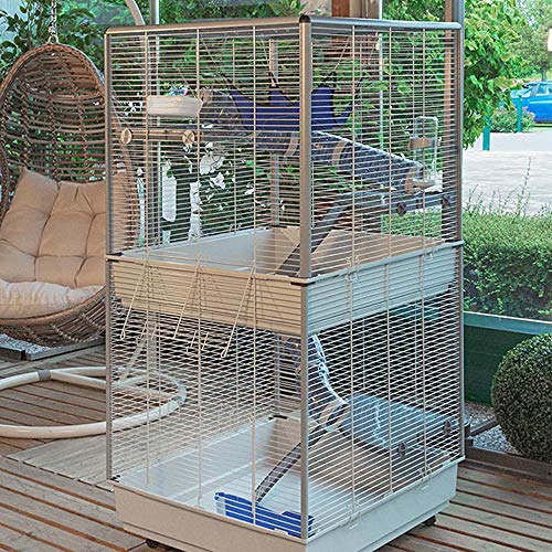 Ferplast Jaula para Hurones FURET Tower, Estructura Vertical en Varios Pisos, Ruedas y Accesorios incluidos, Alambre Pintado Gris y plástico, 75 x 80 x h 161 cm Ferplast Jaula para Hurones FURET Tower, Estructura Vertical en Varios Pisos, Ruedas y Accesorios incluidos, Alambre Pintado Gris y plástico, 75 x 80 x h 161 cm