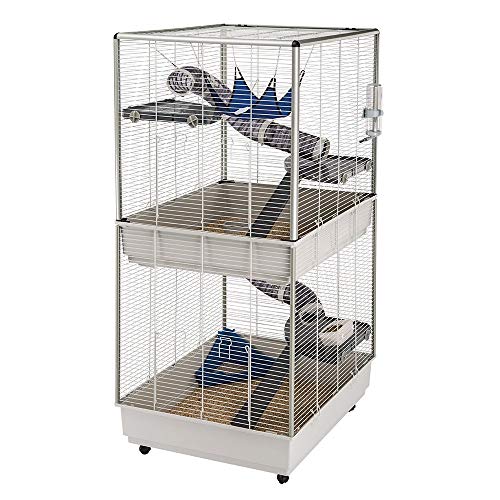 Ferplast Jaula para Hurones FURET Tower, Estructura Vertical en Varios Pisos, Ruedas y Accesorios incluidos, Alambre Pintado Gris y plástico, 75 x 80 x h 161 cm Ferplast Jaula para Hurones FURET Tower, Estructura Vertical en Varios Pisos, Ruedas y Accesorios incluidos, Alambre Pintado Gris y plástico, 75 x 80 x h 161 cm
