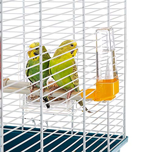 Ferplast Jaula Rectangular para pájaros exóticos y Canarios Rekord 3, con Accesorios y comederos giratorios, Robusto Alambre Pintado Blanco y cubeta de plástico Azul, 49 x 30 x h 48,5 cm Ferplast Jaula Rectangular para pájaros exóticos y Canarios Rekord 3, con Accesorios y comederos giratorios, Robusto Alambre Pintado Blanco y cubeta de plástico Azul, 49 x 30 x h 48,5 cm