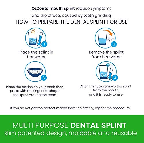 Férula dental de descarga nocturna, anti bruxismo (rechinar los dientes), trastornos del ATM (Menthol Emerald) Férula dental de descarga nocturna, anti bruxismo (rechinar los dientes), trastornos del ATM (Menthol Emerald)