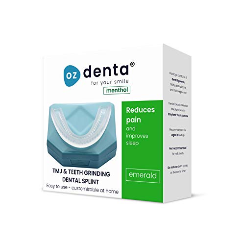 Férula dental de descarga nocturna, anti bruxismo (rechinar los dientes), trastornos del ATM (Menthol Emerald)