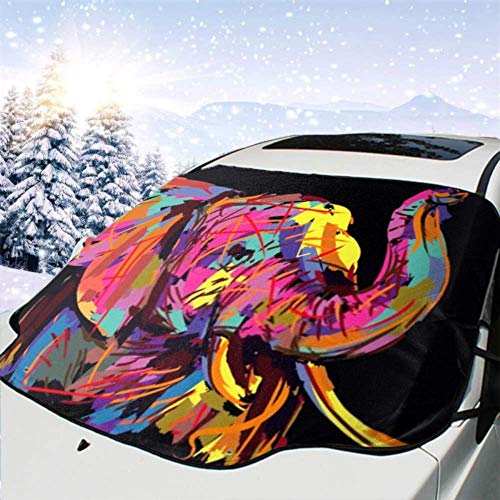 FETEAM Visera de sombrilla automática para Parabrisas Delantero Impermeable Ele-PH-Ant Colorida ilustración acariciada Protector protección FETEAM Visera de sombrilla automática para Parabrisas Delantero Impermeable Ele-PH-Ant Colorida ilustración acariciada Protector protección