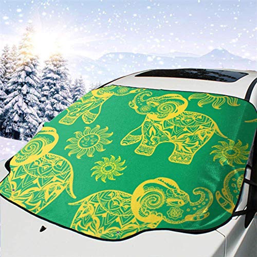 FETEAM Visera de sombrilla automática para Parabrisas Delantero Impermeable Patrón étnico Ele-PH-horm Protector protección FETEAM Visera de sombrilla automática para Parabrisas Delantero Impermeable Patrón étnico Ele-PH-horm Protector protección