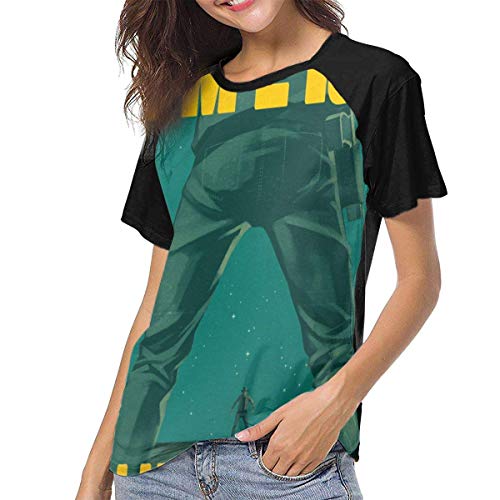 fffdaww Lifehouse Almería Mujer'S Manga Corta Cuello Redondo Fashion Baseball tee SimpleBlack