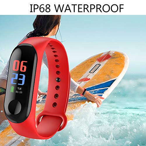 FGFGG M3 Fitness Tracker Pulsera inteligente con pantalla a color, monitor de actividad con presión arterial y frecuencia cardíaca