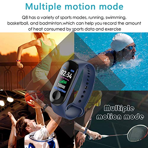 FGFGG Pulsera Inteligente M3 Fitness Tracker con Pantalla a Color, Smart Watch Activity Tracker con Monitor de frecuencia cardíaca de presión Arterial