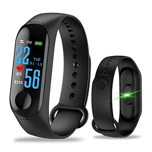 FGFGG Pulsera Inteligente M3 Fitness Tracker con Pantalla a Color, Smart Watch Activity Tracker con Monitor de frecuencia cardíaca de presión Arterial