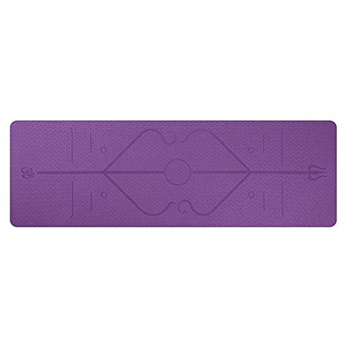 FHC 1830 * 610 * 6 mm TPE Estera de Yoga Adecuada a la posición de alfombras Antideslizantes en línea para el Medio Ambiente Gimnasia físicas Principiantes Estera,Purple FHC 1830 * 610 * 6 mm TPE Estera de Yoga Adecuada a la posición de alfombras Antideslizantes en línea para el Medio Ambiente Gimnasia físicas Principiantes Estera,Purple