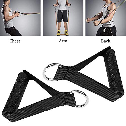 FHYT 2pcs Mango de Resistencia Asas Repuesto para Correa Ejercicios, a la Flexión Mejorada, Nylon Cuerda Tríceps Manija Crossover Gimnasio Máquina Fijación, Empuñadura Silicona con núcleo ABS Macizo FHYT 2pcs Mango de Resistencia Asas Repuesto para Correa Ejercicios, a la Flexión Mejorada, Nylon Cuerda Tríceps Manija Crossover Gimnasio Máquina Fijación, Empuñadura Silicona con núcleo ABS Macizo