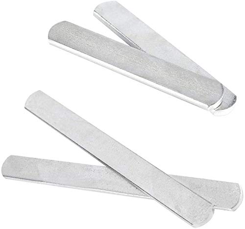 Fictory Placas de Acero de Peso-2 Piezas Placas de Acero chapadas para Chaleco de Peso Ajustado y espinilleras de piernas(15cm)