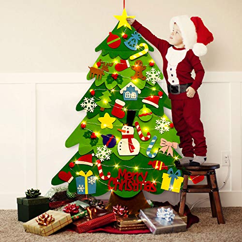 Fieltro Árbol de Navidad,justdolife Árbol de Navidad DIY con 50 Luces LED 28 Unids Adornos Navidad Decoración Colgante para Niños Regalo de Navidad Niños arbol de Navidad Cafe Hotel casa decoración Fieltro Árbol de Navidad,justdolife Árbol de Navidad DIY con 50 Luces LED 28 Unids Adornos Navidad Decoración Colgante para Niños Regalo de Navidad Niños arbol de Navidad Cafe Hotel casa decoración