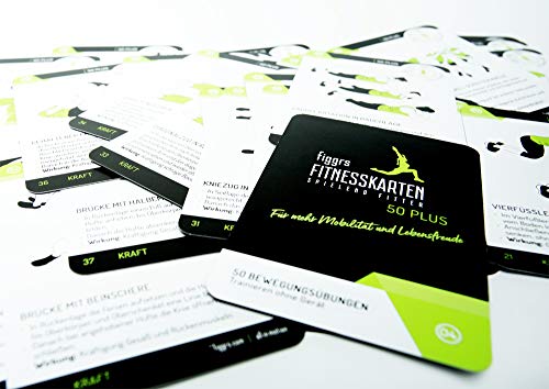 Figgrs Tarjetas de Entrenamiento en alemán - Fit & Vital 50 Plus I 50 Ejercicios de Fitness para más Fuerza, Movilidad y Agilidad en la vejez I En casa sin Equipo para Hombres y Mujeres Figgrs Tarjetas de Entrenamiento en alemán - Fit & Vital 50 Plus I 50 Ejercicios de Fitness para más Fuerza, Movilidad y Agilidad en la vejez I En casa sin Equipo para Hombres y Mujeres