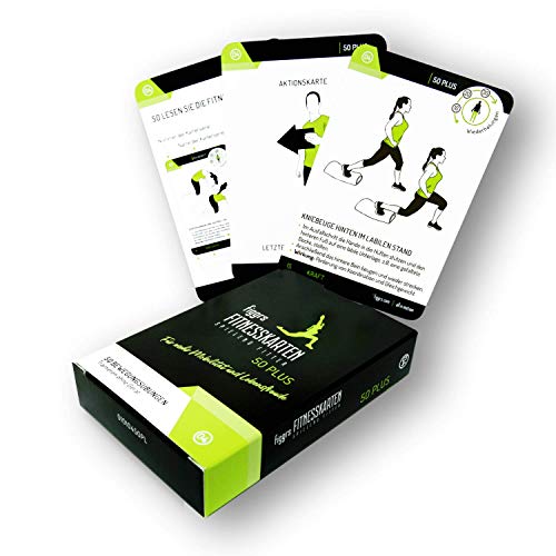 Figgrs Tarjetas de Entrenamiento en alemán - Fit & Vital 50 Plus I 50 Ejercicios de Fitness para más Fuerza, Movilidad y Agilidad en la vejez I En casa sin Equipo para Hombres y Mujeres Figgrs Tarjetas de Entrenamiento en alemán - Fit & Vital 50 Plus I 50 Ejercicios de Fitness para más Fuerza, Movilidad y Agilidad en la vejez I En casa sin Equipo para Hombres y Mujeres