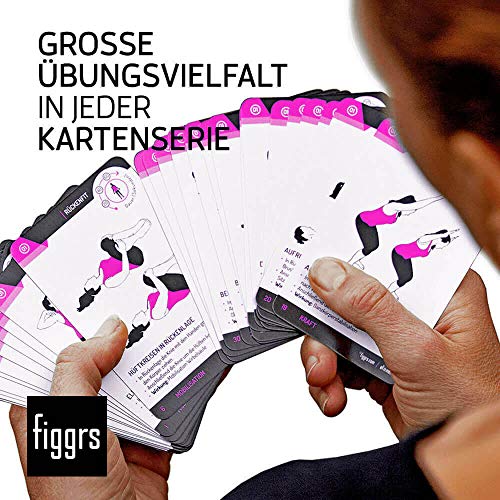 Figgrs Training Cards in German - Pilates Figure Training I 50 Ejercicios de Fitness para un Cuerpo Bello, Sano y tonificado I Sin aparatos para Hombres y Mujeres