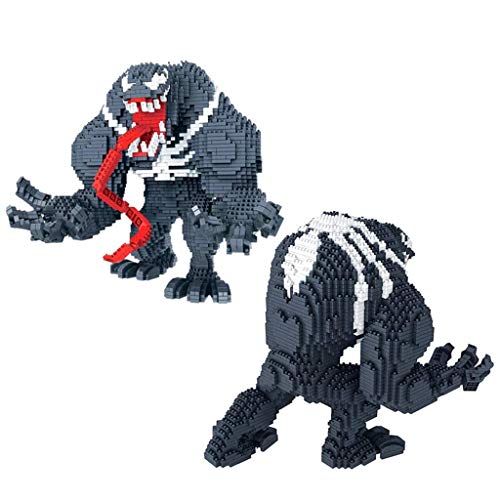 Figura de superhéroe modelo bloques de construcción DIY Venom modelo 3D diamante mini nano bloque conjunto de juguetes educativos para niños, micro ladrillos luchando guantes-B