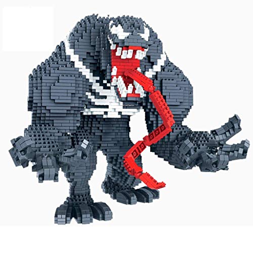 Figura de superhéroe modelo bloques de construcción DIY Venom modelo 3D diamante mini nano bloque conjunto de juguetes educativos para niños, micro ladrillos luchando guantes-B