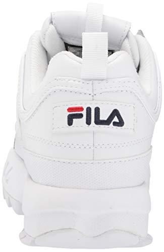 Fila Disruptor II - Zapatillas deportivas para mujer, Blanco (Blanco/azul marino/rojo), 36.5 EU Fila Disruptor II - Zapatillas deportivas para mujer, Blanco (Blanco/azul marino/rojo), 36.5 EU