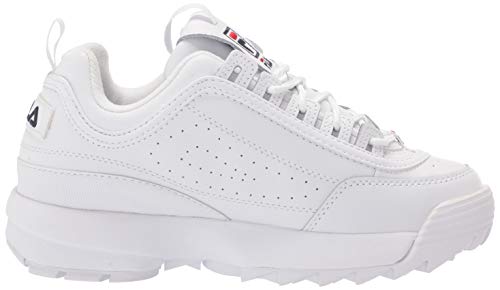 Fila Disruptor II - Zapatillas deportivas para mujer, Blanco (Blanco/azul marino/rojo), 36.5 EU