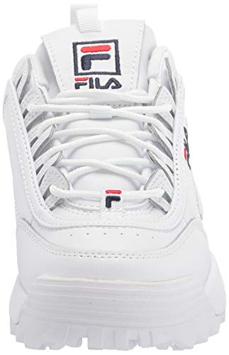 Fila Disruptor II - Zapatillas deportivas para mujer, Blanco (Blanco/azul marino/rojo), 36.5 EU Fila Disruptor II - Zapatillas deportivas para mujer, Blanco (Blanco/azul marino/rojo), 36.5 EU