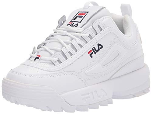 Fila Disruptor II - Zapatillas deportivas para mujer, Blanco (Blanco/azul marino/rojo), 36.5 EU Fila Disruptor II - Zapatillas deportivas para mujer, Blanco (Blanco/azul marino/rojo), 36.5 EU