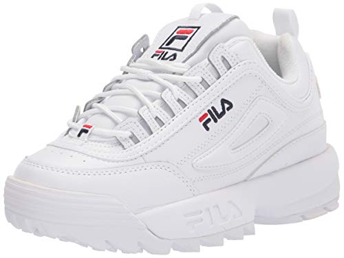 Fila Disruptor II - Zapatillas deportivas para mujer, Blanco (Blanco/azul marino/rojo), 36.5 EU