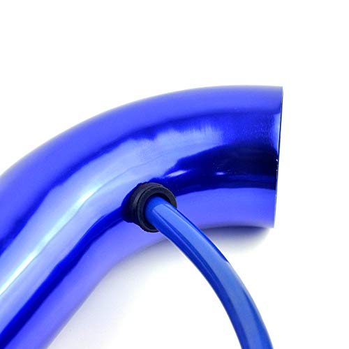 filtro aire coche universal Cromado filtro de aire conico completo azul