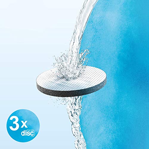 FILTROS BRITA MICRODISC – Pack 3 filtros para el agua, Discos filtrantes compatibles con botellas BRITA que reducen la cal y el cloro