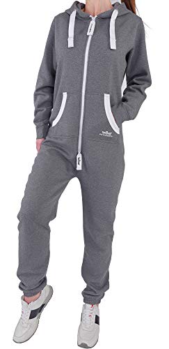Finchgirl - Mono deportivo de una pieza para mujer gris oscuro M Finchgirl - Mono deportivo de una pieza para mujer gris oscuro M