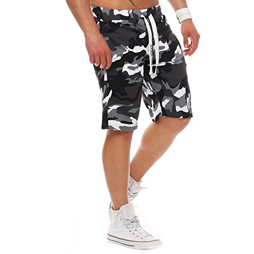 Finchman 99Z45 Herren Cotton Sweat Short Kurze Hose Bermuda Camo Grau L Finchman 99Z45 Herren Cotton Sweat Short Kurze Hose Bermuda Camo Grau L