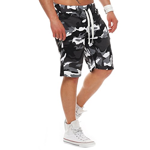 Finchman 99Z45 Herren Cotton Sweat Short Kurze Hose Bermuda Camo Grau L