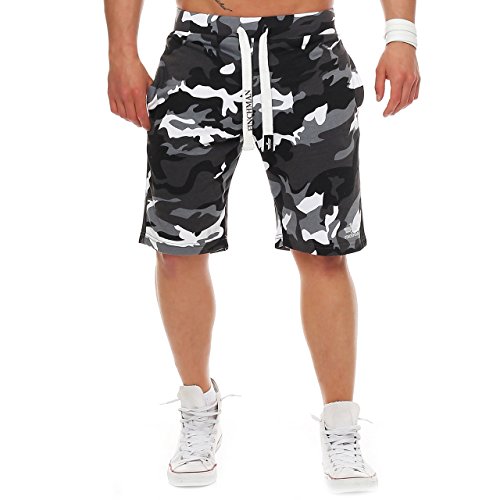 Finchman 99Z45 Herren Cotton Sweat Short Kurze Hose Bermuda Camo Grau L Finchman 99Z45 Herren Cotton Sweat Short Kurze Hose Bermuda Camo Grau L