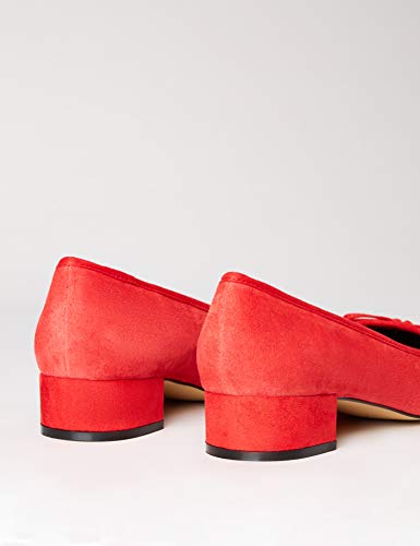 find. Mini Heel Leather Ballet Zapatos de Tacón, Rojo Red, 36 EU find. Mini Heel Leather Ballet Zapatos de Tacón, Rojo Red, 36 EU