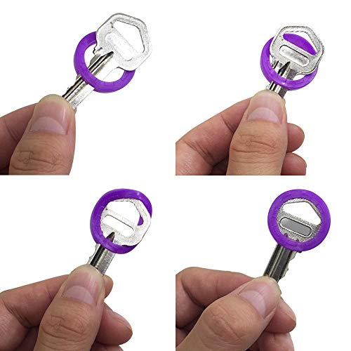 FineGood 30 pcs Étiquettes de clés avec 8 étiquettes de clé Windows, identificateur de clé en plastique Couvercle de bague de codage avec une étiquette d'identification de clé pour trousseau de bagage FineGood 30 pcs Étiquettes de clés avec 8 étiquettes de clé Windows, identificateur de clé en plastique Couvercle de bague de codage avec une étiquette d'identification de clé pour trousseau de bagage