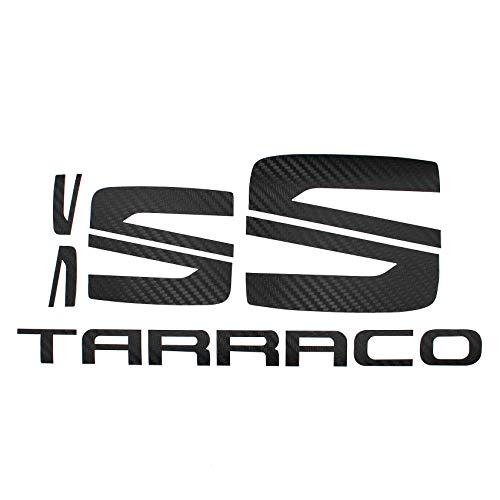 Finest Folia Juego de emblemas Logotipo de lámina, Volante Delantero y Trasero, Incl. Letras SE15 (Carbon Negro)