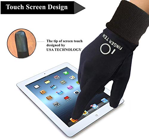 FINGER TEN Guantes de Invierno para Niños, Pantalla Táctil, Niños, Niñas, a Prueba de Agua, Guante Junior, Deporte al Aire Libre (Negro, Large) FINGER TEN Guantes de Invierno para Niños, Pantalla Táctil, Niños, Niñas, a Prueba de Agua, Guante Junior, Deporte al Aire Libre (Negro, Large)